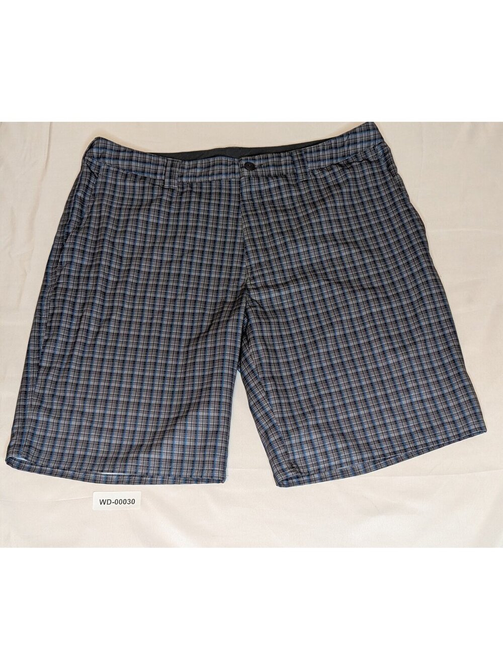 The North Face Plaid Hiking Shorts Men’s Size 38 Gray Blue Stretch